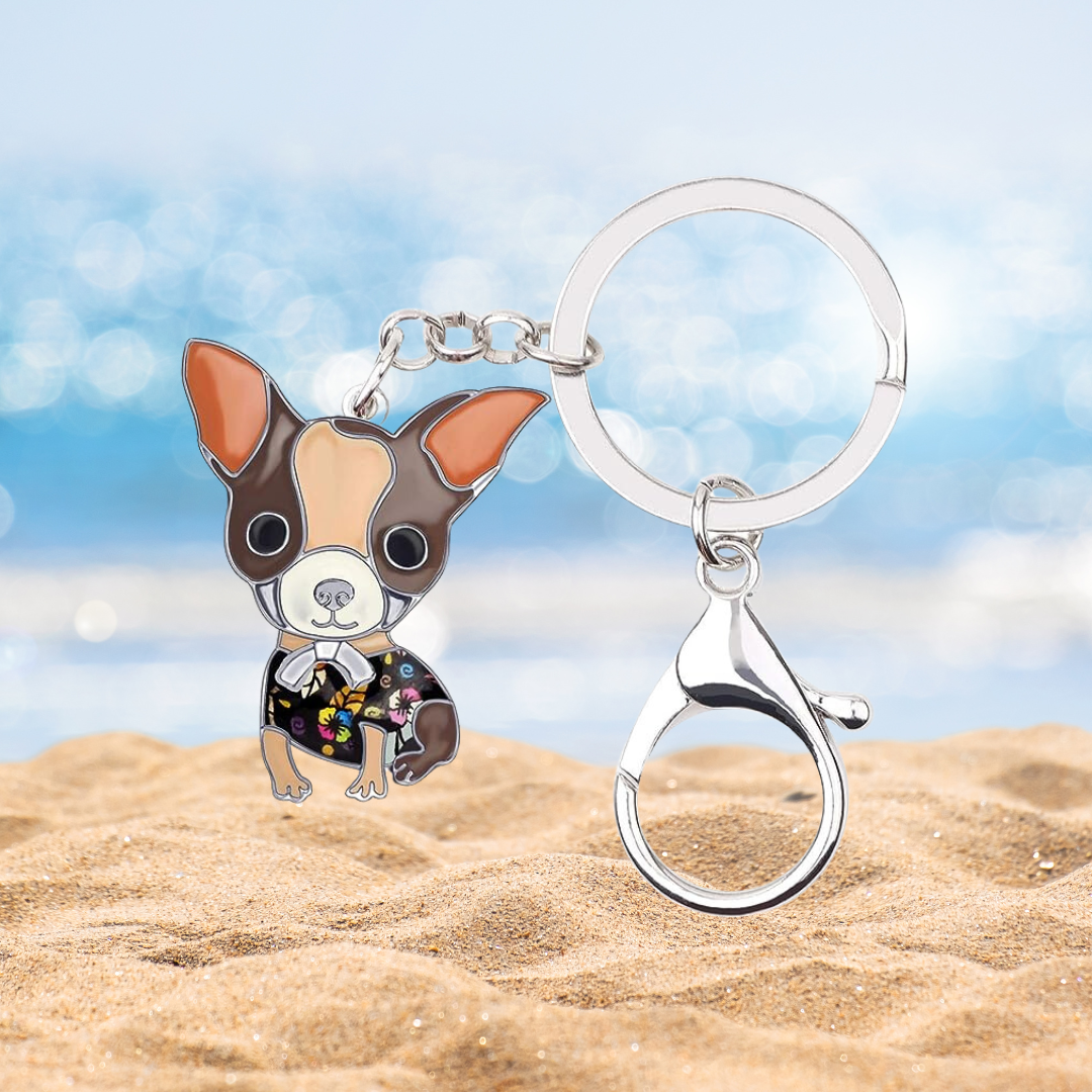Abstract Chihuahua Keychain